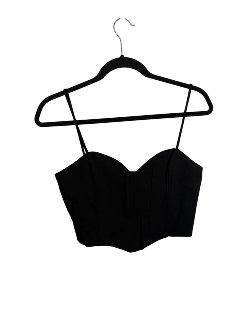 Zara Black Cropped Corset Top